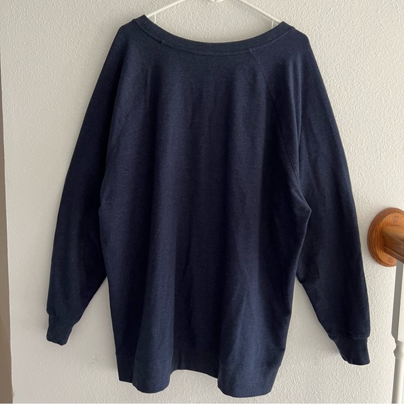Wildfox Blue Good Vibes Sweater Sz XL Oversized Pullover Groovy Retro 70s Vibes - Picture 3 of 7